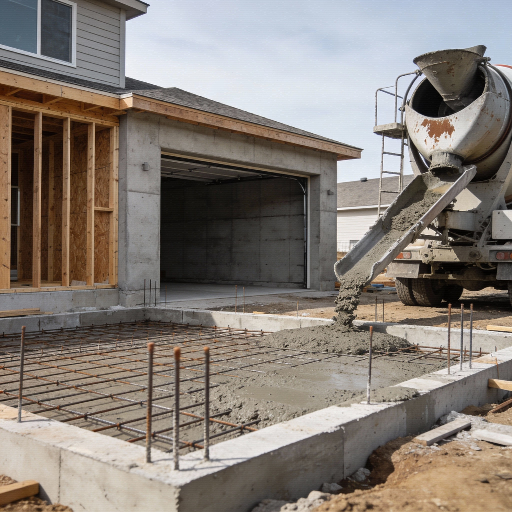 Wylewanie fundamentów Skoczów